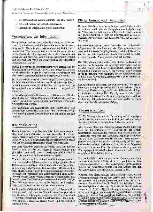 Vorschauseite 2: Informationsund Dokumentationssysteme in der Krankenpflege