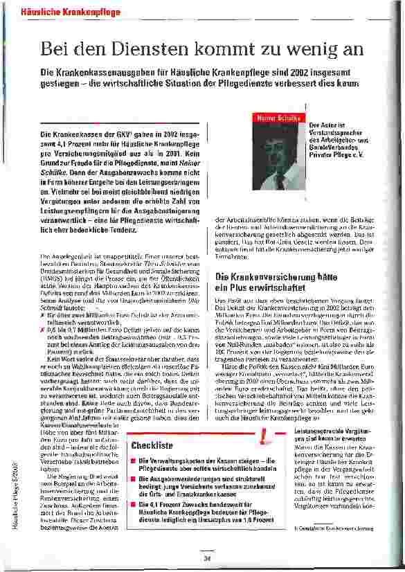 Vorschauseite 1: Bei den Diensten kommt zu wenig an