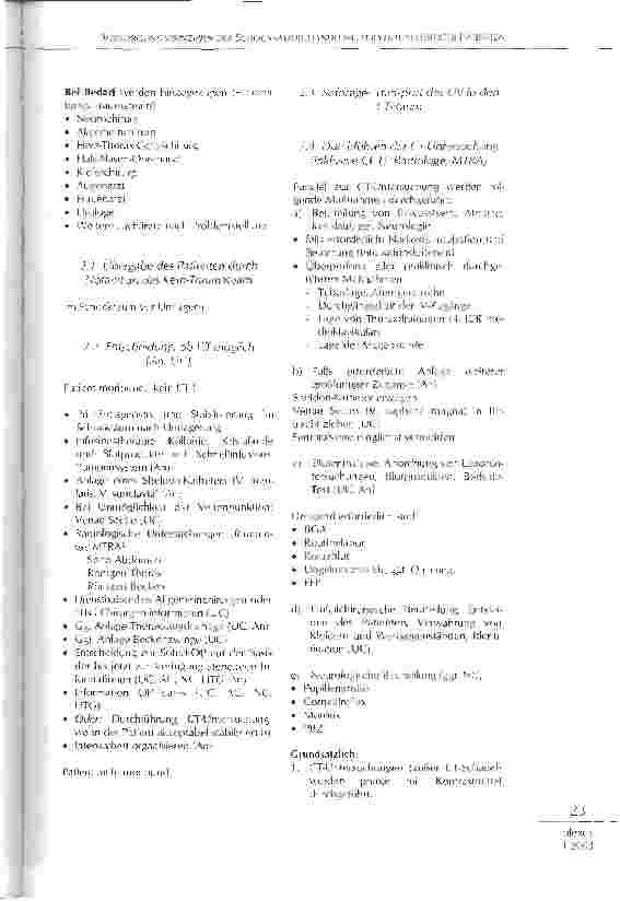 Vorschauseite 2: VERSORGUNGSPRINZIPIEN DER SCHOCKRAUMBEHANDLUNG POLYTRAUMATISIERTERPATIENTEN
