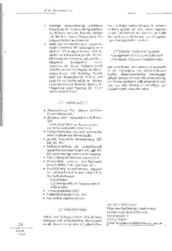 Vorschauseite 3: VERSORGUNGSPRINZIPIEN DER SCHOCKRAUMBEHANDLUNG POLYTRAUMATISIERTERPATIENTEN