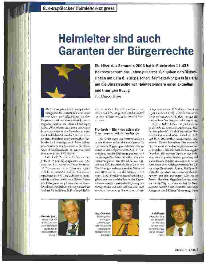 Vorschauseite 1: Heimleiter sind auch Garanten der Bürgerrechte