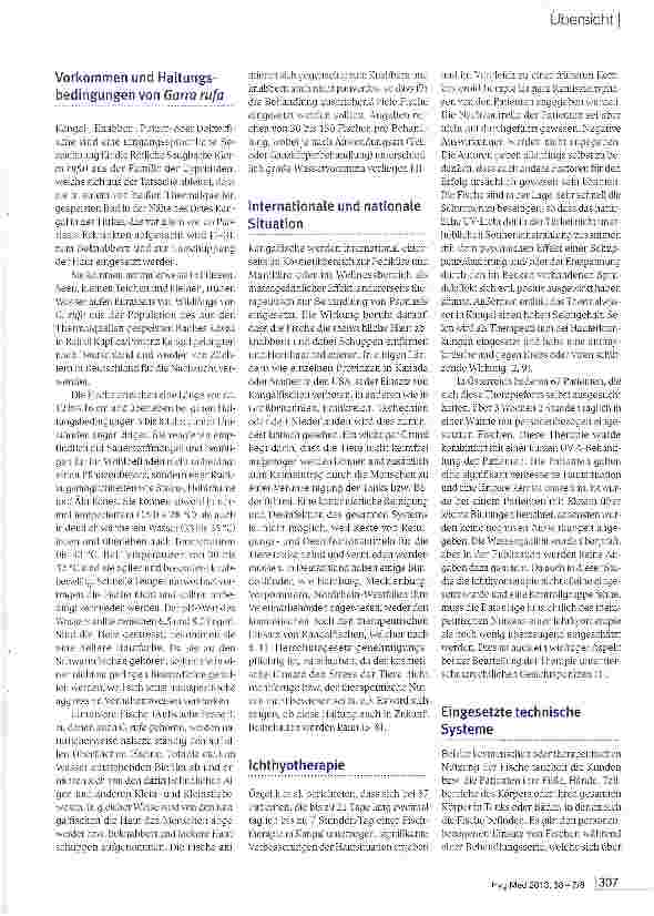Vorschauseite 2: Hygienische, veterinärmedizinische und rechtliche Aspekte zum Einsatz von Kangalfischen am Menschen