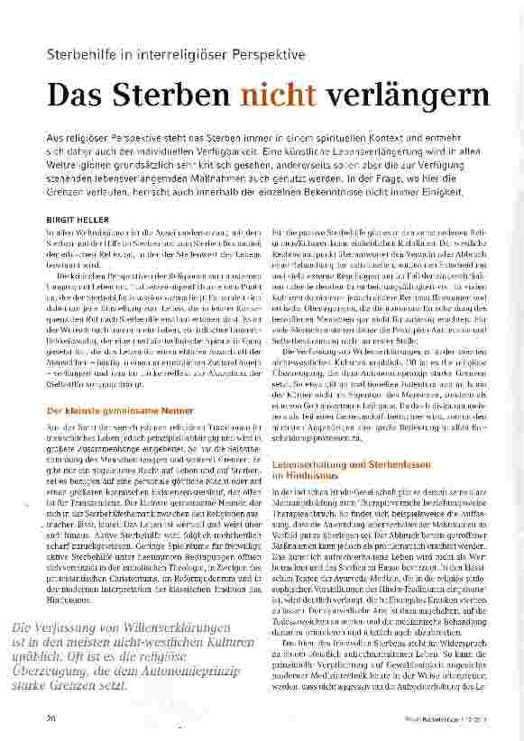 Vorschauseite 1: Das Sterben nicht verlängern