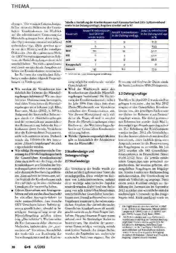 Vorschauseite 3: Administration der Härtefallregelungen in der Gesetzlichen Krankenversicherung -Eine empirische Analyse