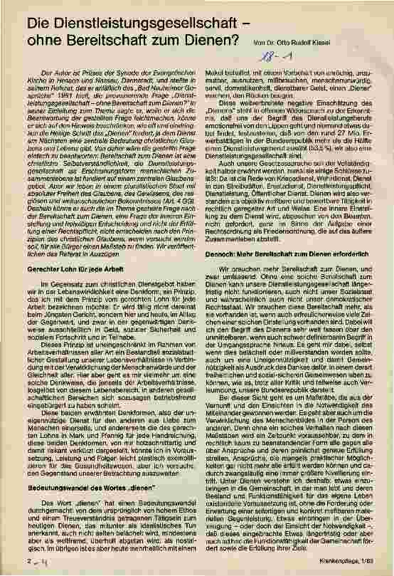 Vorschauseite 1: Die Dienstleistungsgesellschaft - ohne Bereitschaft zum Dienen?