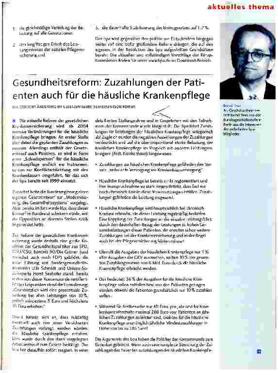 Vorschauseite 2: Wird die Pflege für 80 % der Heimbewohner teurer?