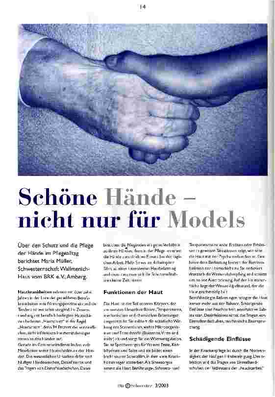 Vorschauseite 1: Schöne Hände - nicht nur für Models
