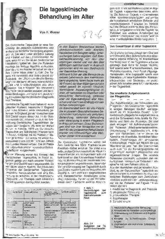 Vorschauseite 1: Die tagesklinische Behandlung im Alter