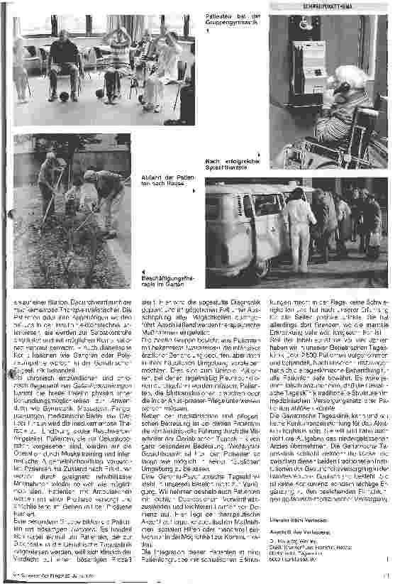 Vorschauseite 3: Die tagesklinische Behandlung im Alter