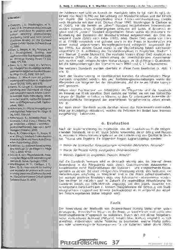 Vorschauseite 4: Evidence-based Nursing - in der Praxis umsetzbar? Ein Praktikumsbericht aus der Klinik für Tumorbiologie, Freiburg i. Br.
