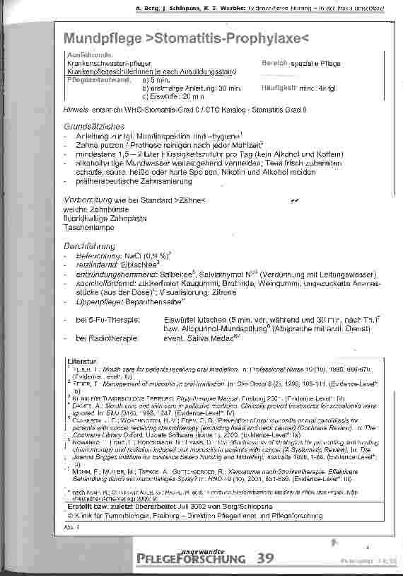 Vorschauseite 6: Evidence-based Nursing - in der Praxis umsetzbar? Ein Praktikumsbericht aus der Klinik für Tumorbiologie, Freiburg i. Br.