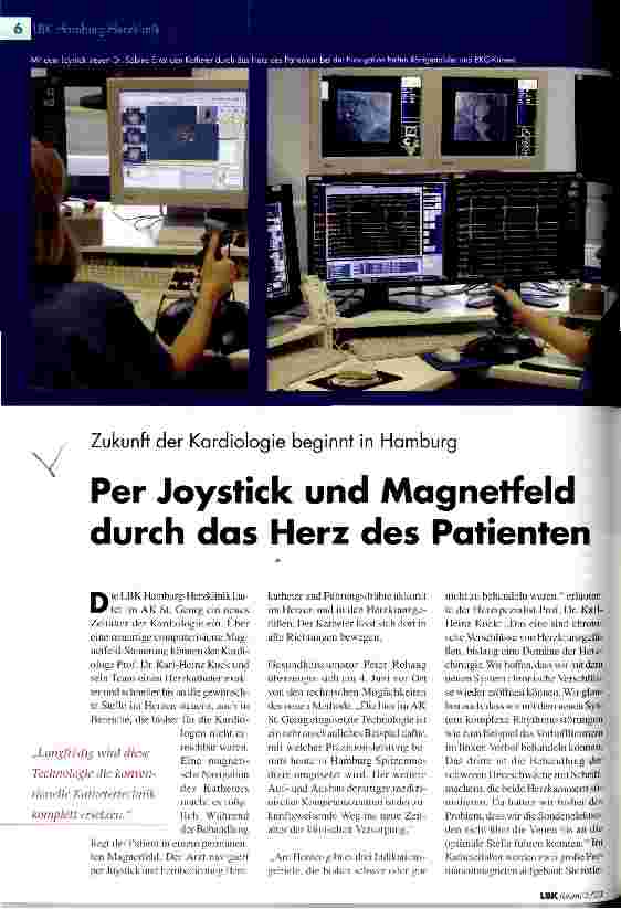 Vorschauseite 1: Per Joystick und Magnetfeld durch das Herz des Patienten