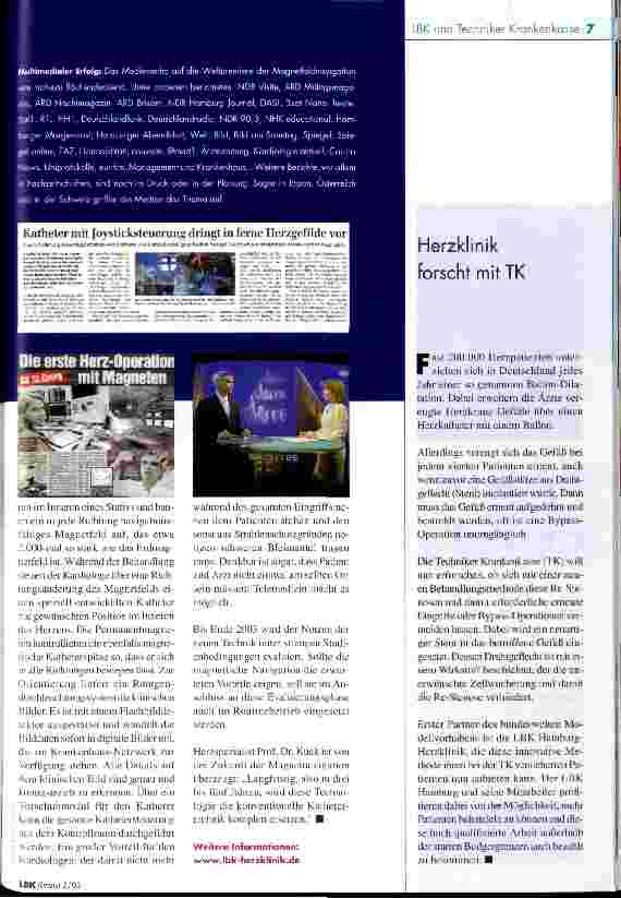 Vorschauseite 2: Per Joystick und Magnetfeld durch das Herz des Patienten