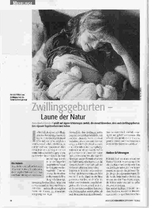 Vorschauseite 1: Zwilingsgeburten - Laune der Natur