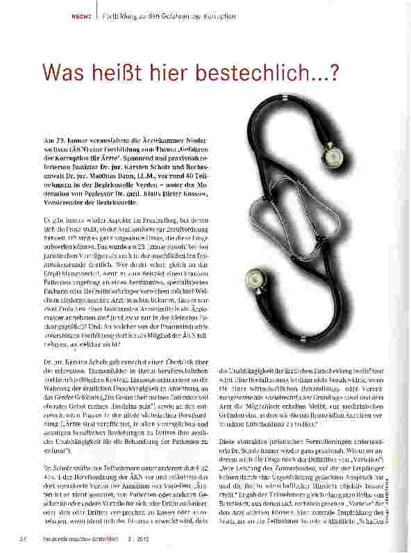 Vorschauseite 1: Was heißt hier bestechlich...?
