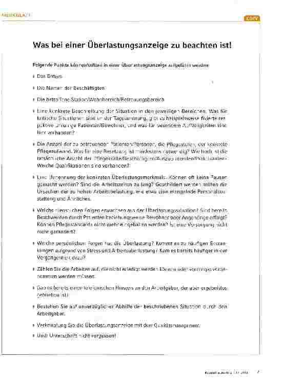 Vorschauseite 2: Sich wehren, Überlastung anzeigen!
