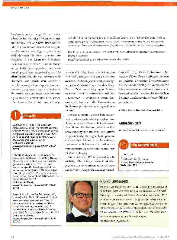 Vorschauseite 6: Erfolgsaussichten von Stabilisationsübungen einschätzen
