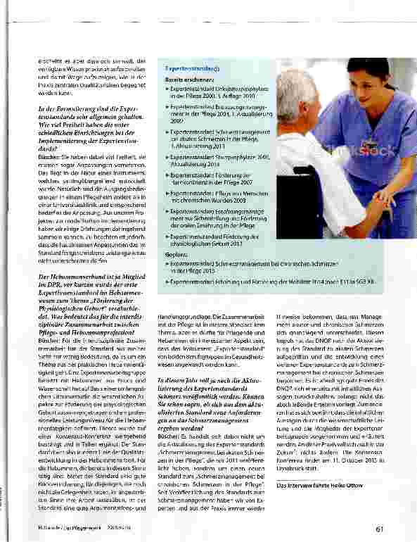 Vorschauseite 2: Expertenstandards der Pflege geben Handlungssicherheit