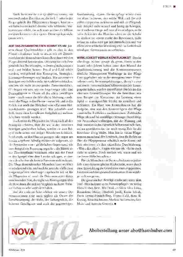 Vorschauseite 3: Was bedeutet «gute» Demenzpflege?
