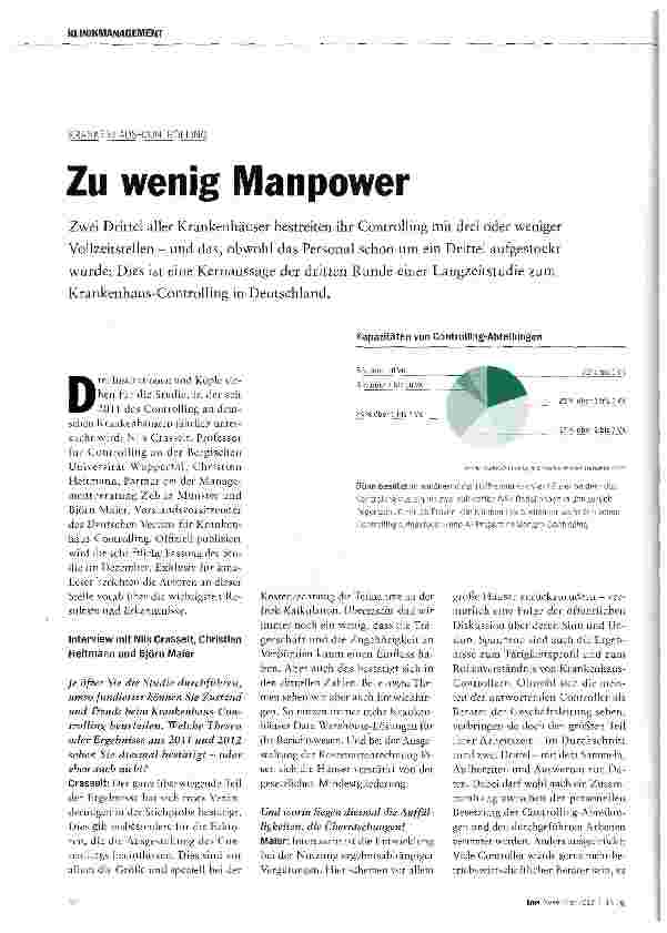 Vorschauseite 1: Zu wenig Manpower