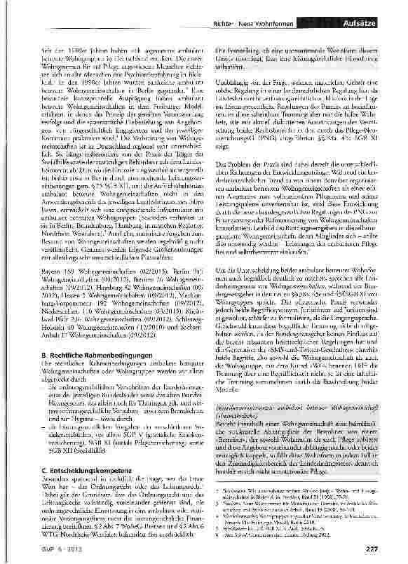Vorschauseite 2: Die Wohngemeinschaften und Wohngruppen im Spannungsfeld von Ordnungsund Leistungsrecht