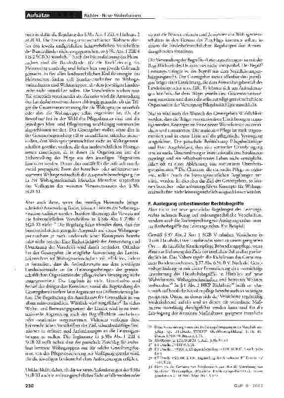 Vorschauseite 5: Die Wohngemeinschaften und Wohngruppen im Spannungsfeld von Ordnungsund Leistungsrecht