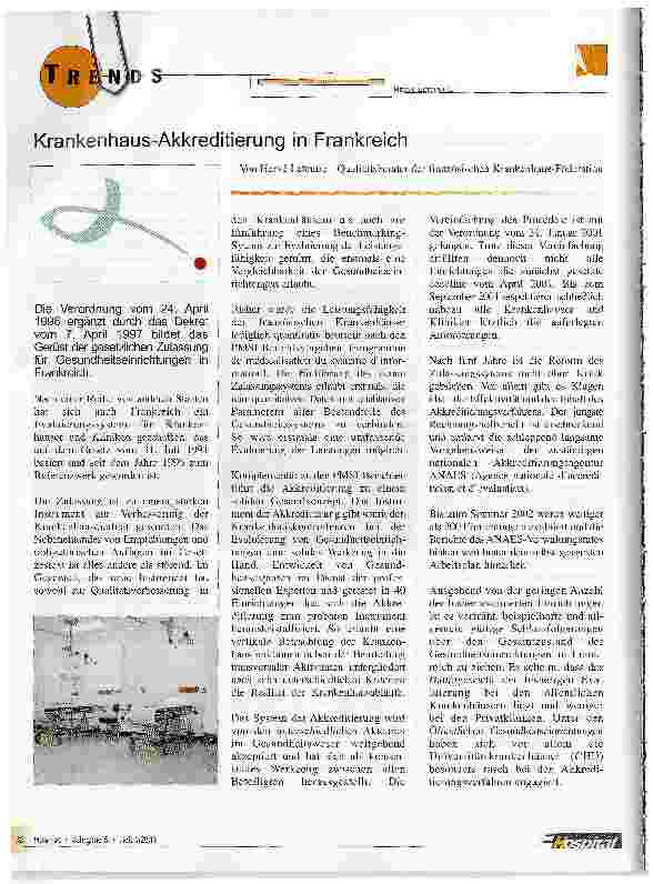 Vorschauseite 1: Krankenhaus-Akkreditierung in Frankreich