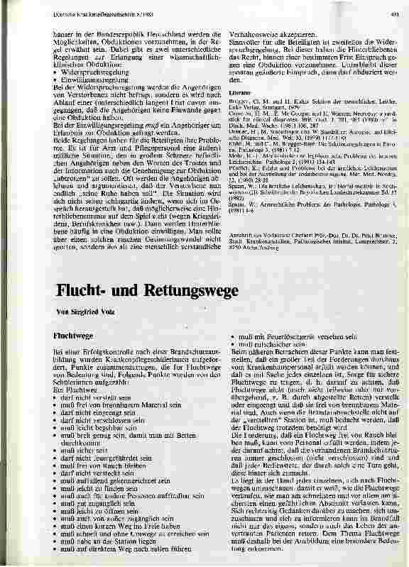 Vorschauseite 1: Fluchtund Rettungswege