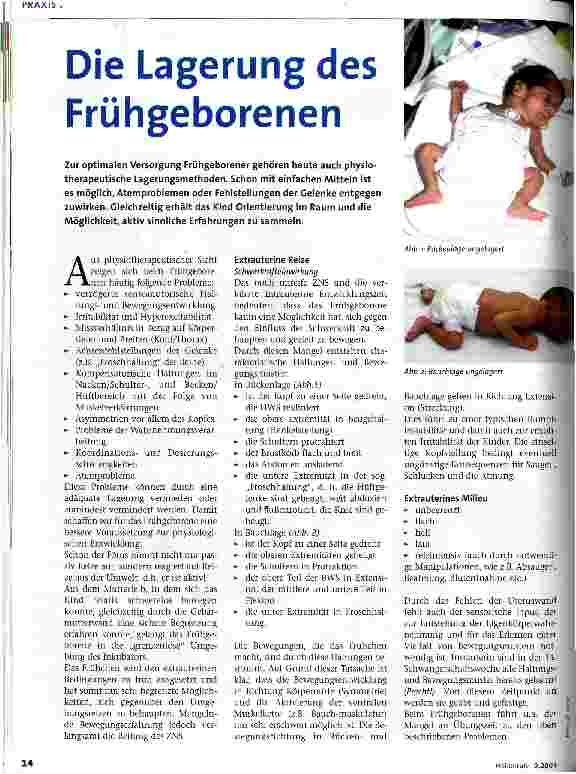 Vorschauseite 1: Die Lagerung des Frühgeborenen