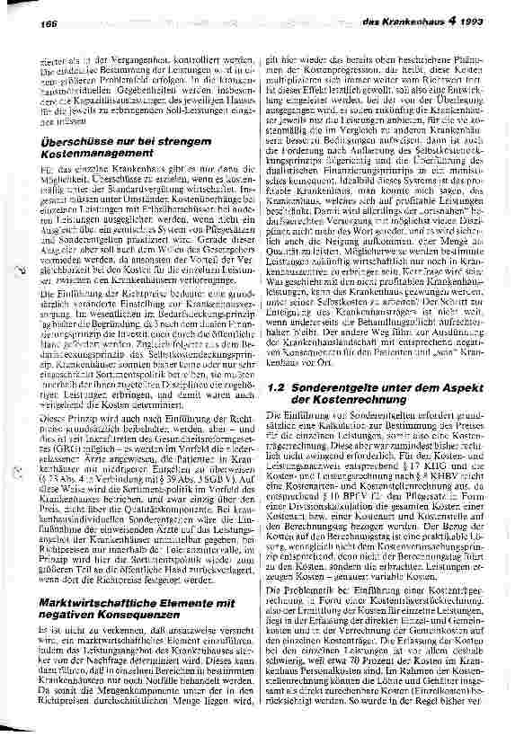 Vorschauseite 2: Änderungen von Kostenmanagement und Krankenhausorganisation bei Einführung von pauschalierten Sonderentgelten und Fallpauschalen