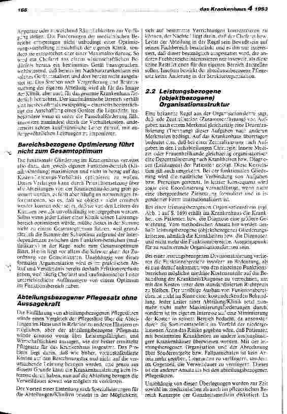 Vorschauseite 4: Änderungen von Kostenmanagement und Krankenhausorganisation bei Einführung von pauschalierten Sonderentgelten und Fallpauschalen