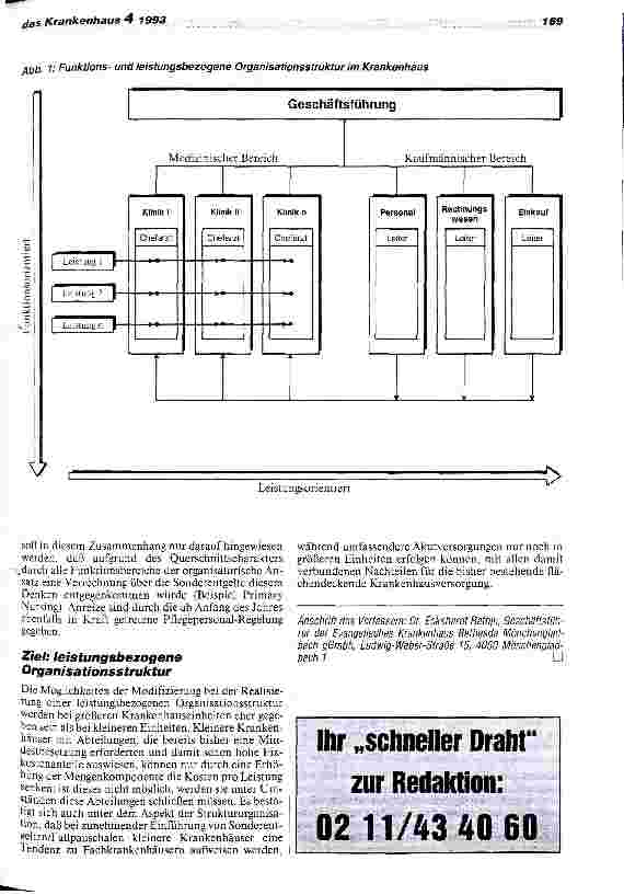 Vorschauseite 5: Änderungen von Kostenmanagement und Krankenhausorganisation bei Einführung von pauschalierten Sonderentgelten und Fallpauschalen