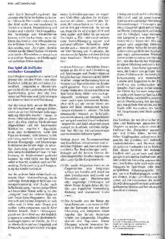Vorschauseite 5: Die Rolle des Spiels für die Selbstentwicklung des Kindes