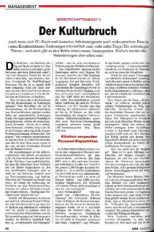Vorschauseite 1: Bereitschaftsdienst II: Der Kulturbruch