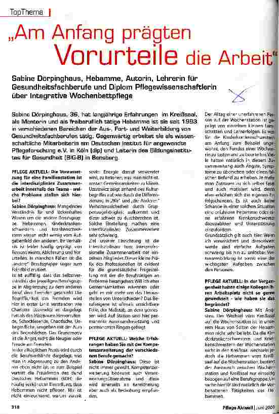 Vorschauseite 1: Am Anfang prägten Vorurteile die Arbeit