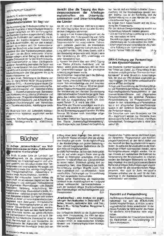 Vorschauseite 2: Empfehlung zur Umsetzung der gesetzlichen Bestimmungen für die Ausbildung in der Krankenpflege