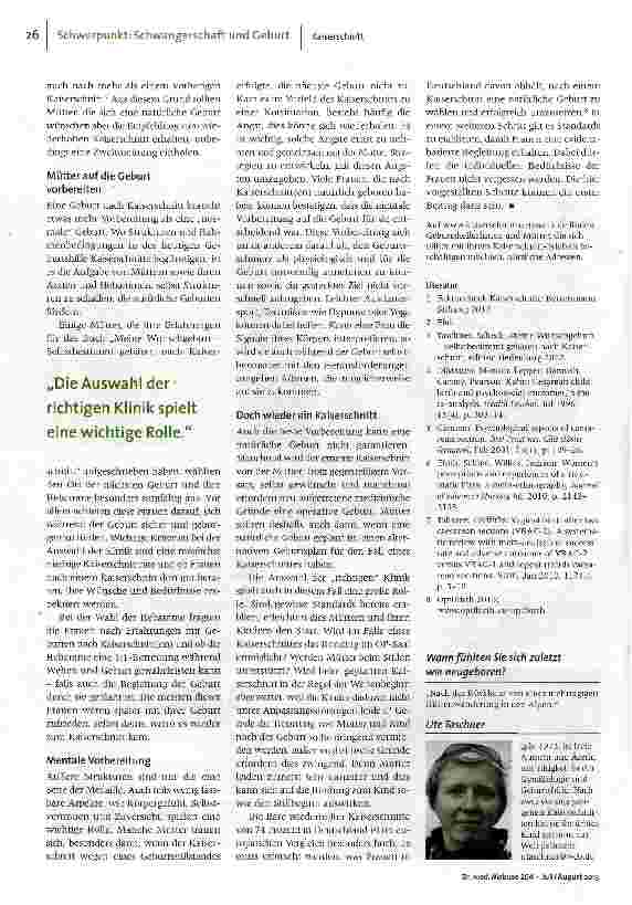 Vorschauseite 3: Geburt nach Kaiserschnitt