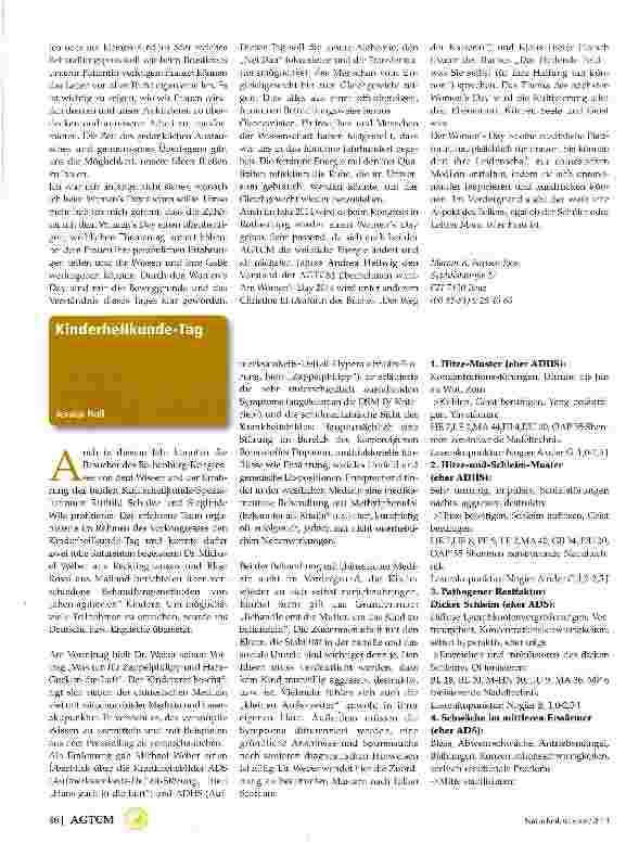 Vorschauseite 1: Kinderheilkunde-Tag