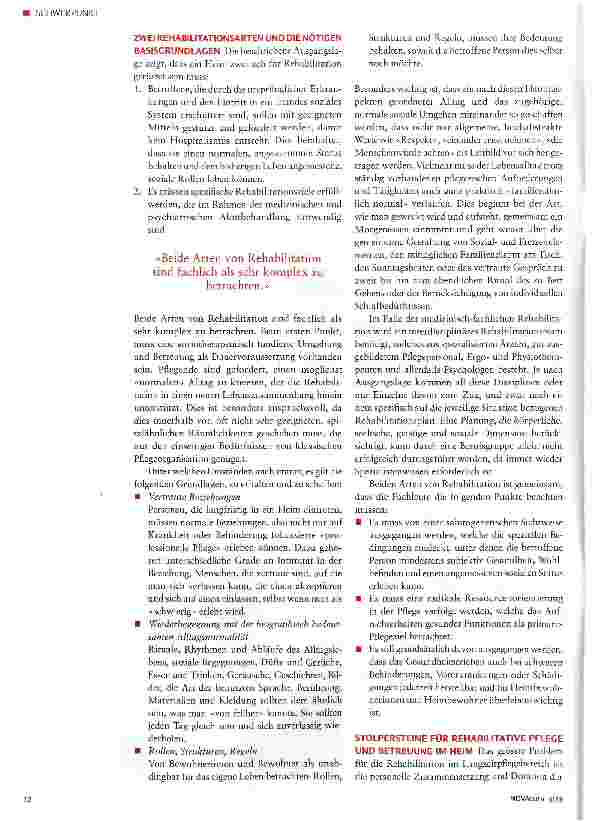 Vorschauseite 2: Das Recht auf Rehabilitation in der Langzeitpflege