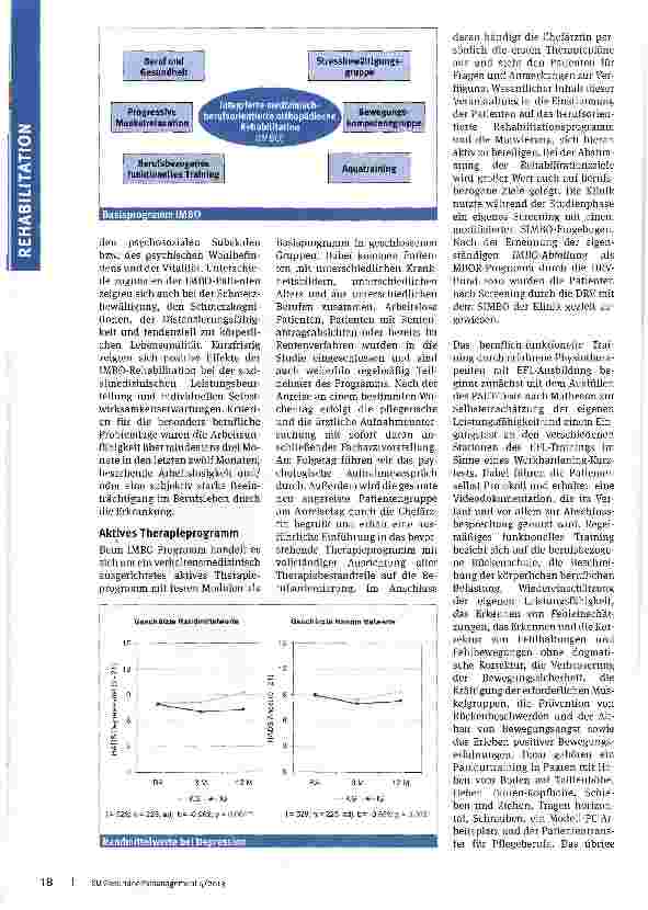 Vorschauseite 2: Das IMBO-Konzept der Paracelsus-Klinikin Bad Gandersheim