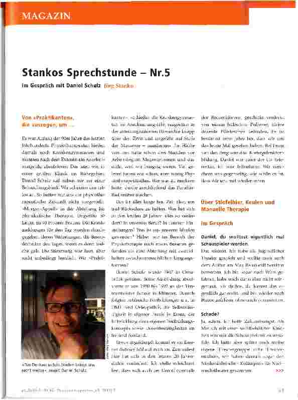 Vorschauseite 1: Stankos Sprechstunde - Nr.5