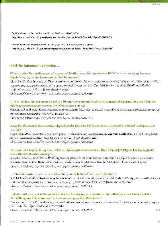 Vorschauseite 5: Evidenz-Update für die Physiotherapie