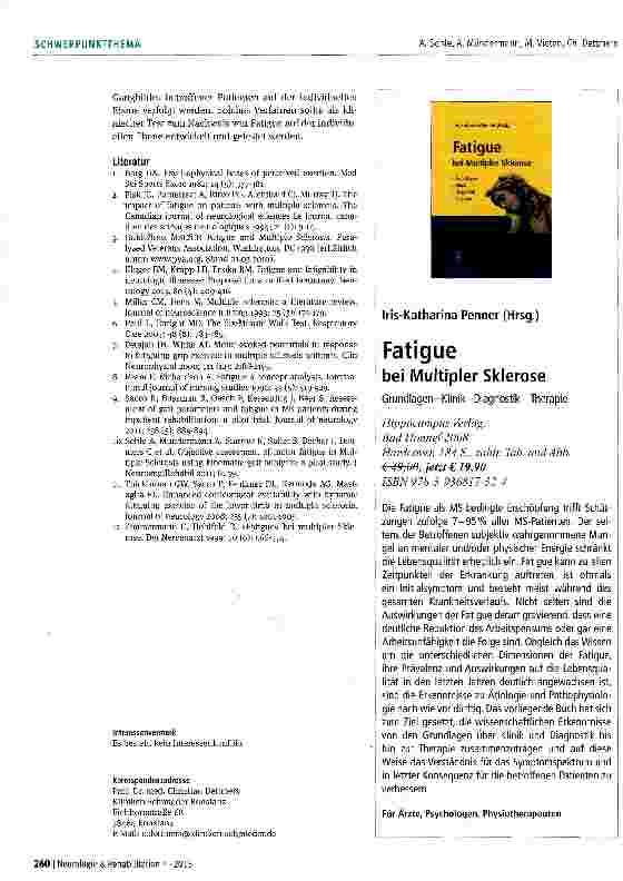 Vorschauseite 4: Motorische Fatigue bei Multipler Sklerose: kinematische Analyse des Gangbildes