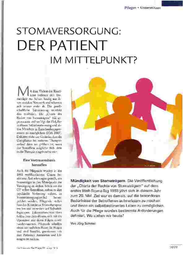 Vorschauseite 1: STOMAVERSORGUNG: DER PATIENT IM MITTELPUNKT?