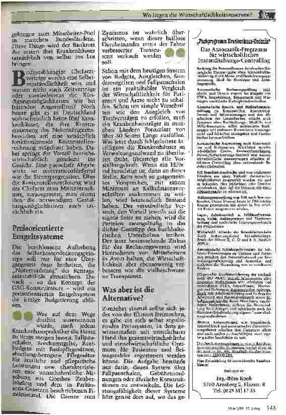 Vorschauseite 3: Wo liegen die Wirtschaftlichkeitsreserven? Krankenhausmanagement