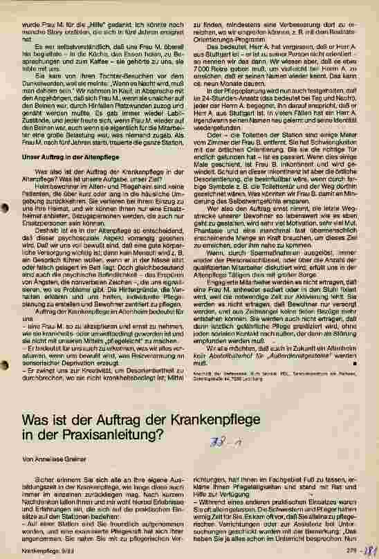 Vorschauseite 1: Was ist der Auftrag der Krankenpflege in der Praxisanleitung?