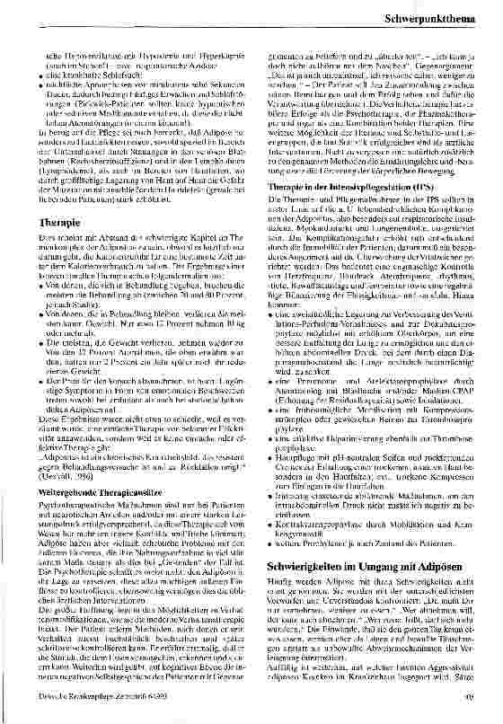 Vorschauseite 3: Die Adipositas unter besonderer Berücksichtigung des Pickwicksyndroms