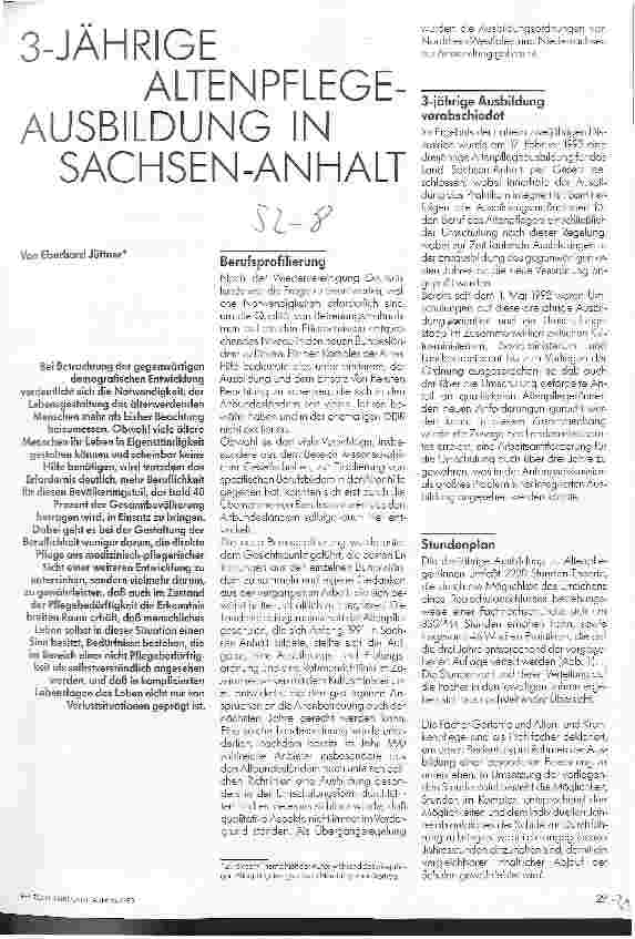 Vorschauseite 1: 3-Jährige Altenpflegeausbildung in Sachsen-Anhalt