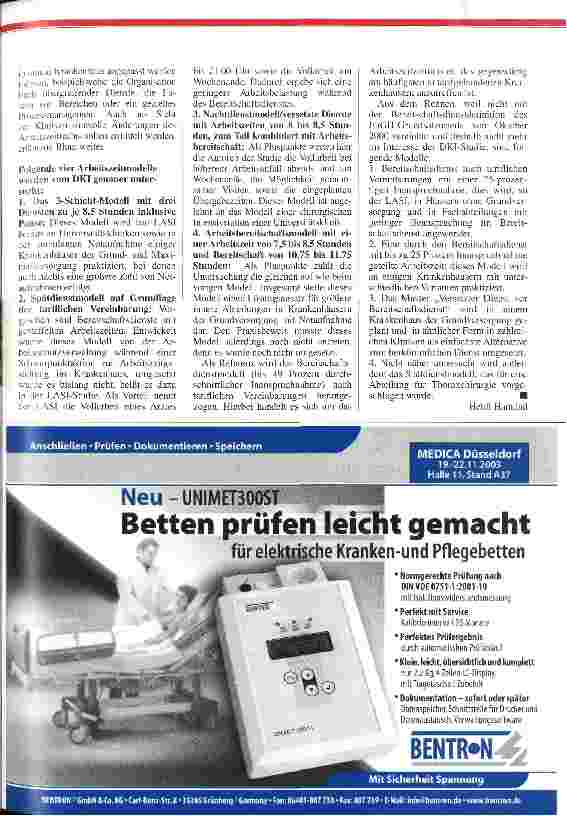 Vorschauseite 2: Die Auswirkungen von Arbeitszeitmodellen Krankenhaus-Studie