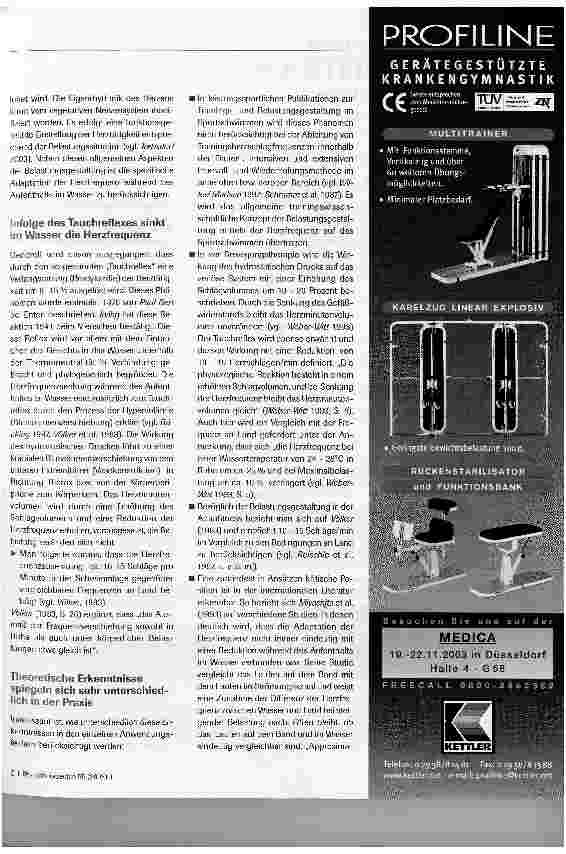 Vorschauseite 2: Zur Komplexität des Herzfrequenzverhaltens während des Aufenthalts im Wasser